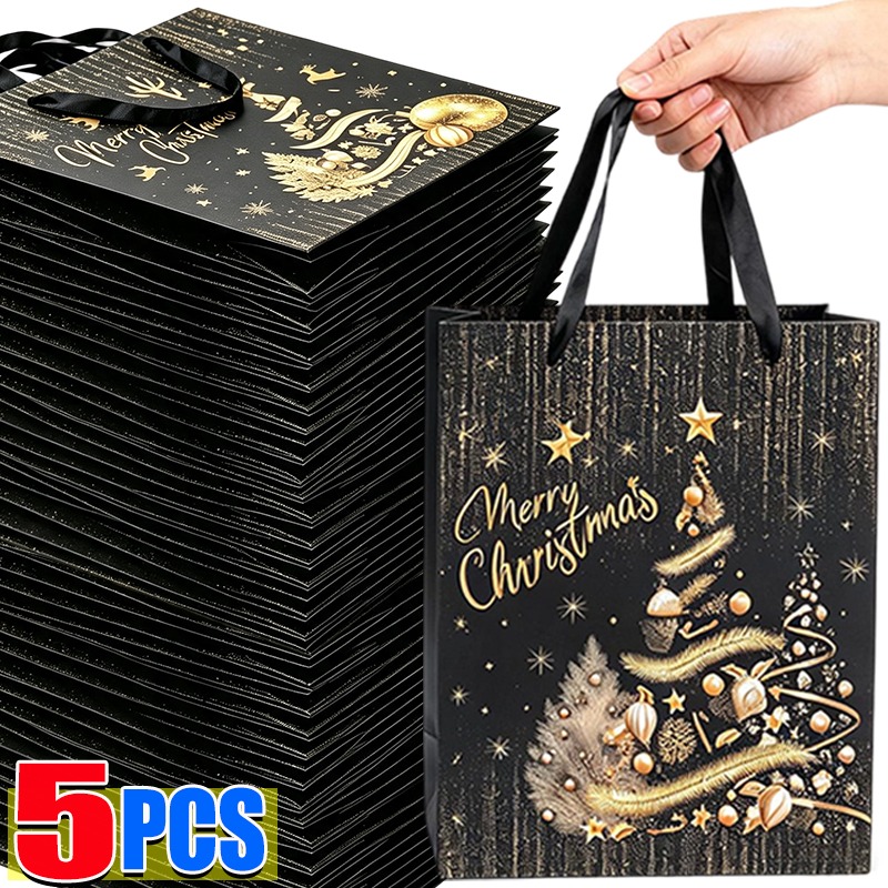 Luxury Xmas Bags - 1/5 pièces Sac cadeau de Noël