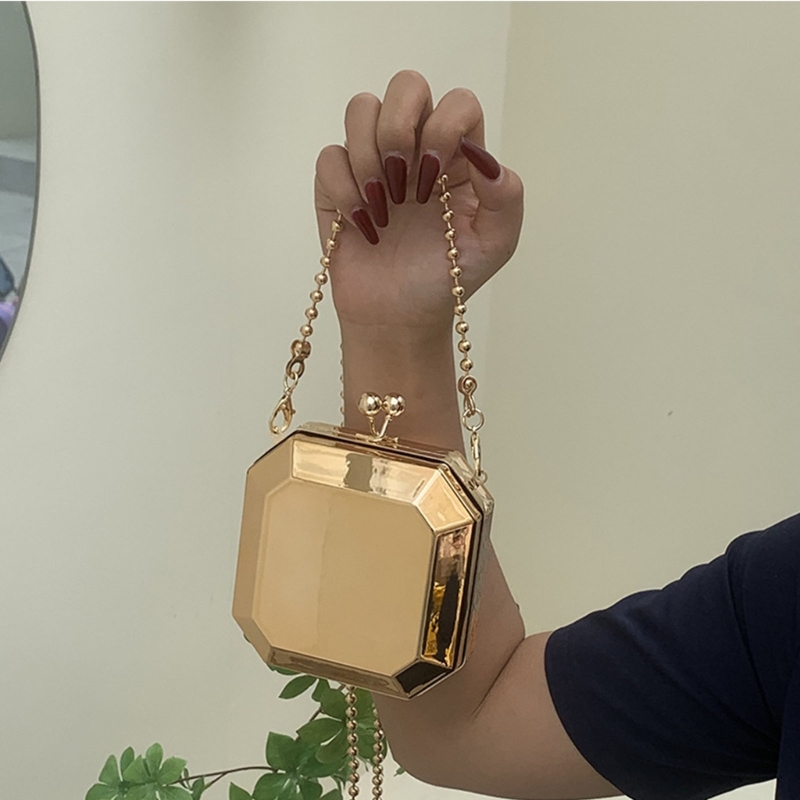 Mini pochette de soirée en or  - Luxury Bags Women avis et prix