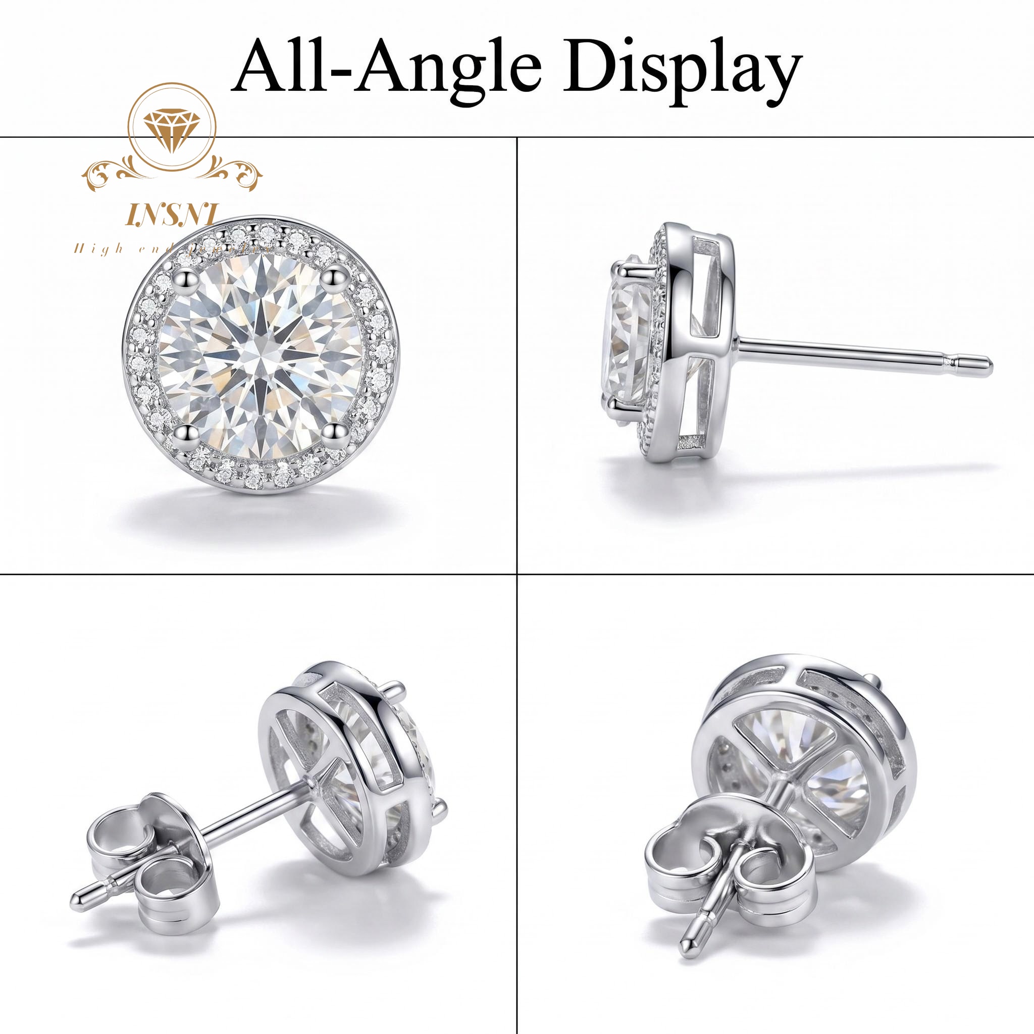 Boucles d'oreilles clous en ar - Luxury Bags Dropshipping avis et prix
